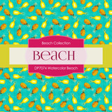 Watercolor Beach Digital Paper DP7074 - Digital Paper Shop