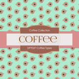 Coffee Types Digital Paper DP7037 - Digital Paper Shop