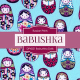 Babushka Dolls Shabby Chic Digital Paper DP4021 - Digital Paper Shop