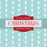 Blue Christmas Digital Paper DP4068A - Digital Paper Shop - 2
