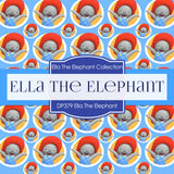 Ella The Elephant Digital Paper DP379 - Digital Paper Shop