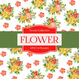 Flowers Digital Paper DP4114 - Digital Paper Shop
