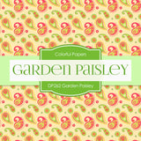 Garden Paisley Digital Paper DP262 - Digital Paper Shop