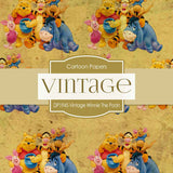 Vintage Winnie The Pooh Digital Paper DP1945 - Digital Paper Shop