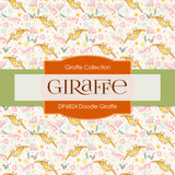Doodle Giraffe Digital Paper DP6824 - Digital Paper Shop