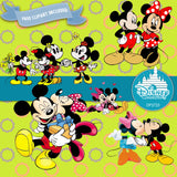 Mickey Couple Digital Paper DP2723 - Digital Paper Shop - 1