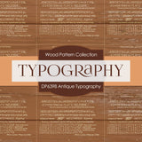Antique Typography Digital Paper DP6398 - Digital Paper Shop