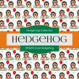Cool Hedgehog Digital Paper DP6695 - Digital Paper Shop