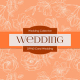 Coral Wedding Digital Paper DP963 - Digital Paper Shop - 2