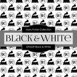 Black and White Harry Potter Digital Paper DP6539 - Digital Paper Shop