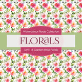 Garden Rose Florals Digital Paper DP7118 - Digital Paper Shop