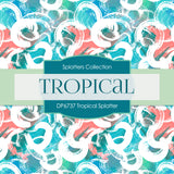 Tropical Splatter Digital Paper DP6737 - Digital Paper Shop