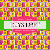 Days Left Numbers Digital Paper DP6772 - Digital Paper Shop