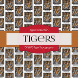 Tiger Typography Digital Paper DP6870 - Digital Paper Shop
