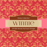 Winnie The Pooh Vintage Digital Paper DP1859 - Digital Paper Shop