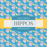 Hippo Boy Digital Paper DP6843 - Digital Paper Shop