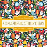 Colorful Christmas Digital Paper DP6130A - Digital Paper Shop