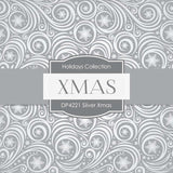 Silver Xmas Digital Paper DP4221A - Digital Paper Shop