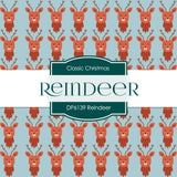 Reindeer Digital Paper DP6139 - Digital Paper Shop
