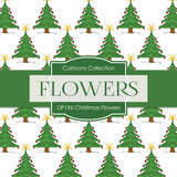 Christmas Flowers Digital Paper DP196 - Digital Paper Shop