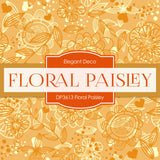 Floral Paisley Digital Paper DP3613 - Digital Paper Shop