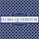 Flora Quatrefoil Digital Paper DP113 - Digital Paper Shop