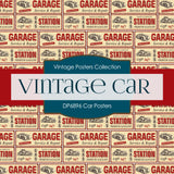 Car Posters Digital Paper DP6896 - Digital Paper Shop