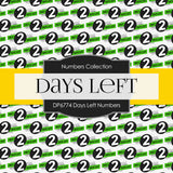 Days Left Numbers Digital Paper DP6774 - Digital Paper Shop