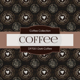 Dark Coffee Digital Paper DP7051 - Digital Paper Shop