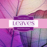 Pink Leaves Digital Paper DP674 - Digital Paper Shop