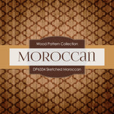 Sketched Moroccan Digital Paper DP6334A - Digital Paper Shop