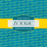 Zodiac Aquarius Digital Paper DP3358 - Digital Paper Shop