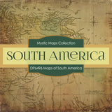 Maps of South America Digital Paper DP6496 - Digital Paper Shop