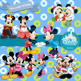 Mickey Couple Digital Paper DP2723 - Digital Paper Shop - 2