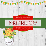 Just Married Digital Paper DP6021 - Digital Paper Shop - 2