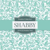 Shabby Teal Digital Paper DP4132 - Digital Paper Shop