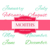 Months Digital Paper DW039 - Digital Paper Shop