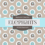 Elephants Party Digital Paper DP3333 - Digital Paper Shop