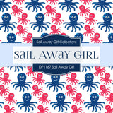 Sail Away Girl Digital Paper DP1167 - Digital Paper Shop