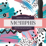 Memphis Splatter Digital Paper DP6736 - Digital Paper Shop