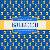 Balloon Numbers Digital Paper DP6765 - Digital Paper Shop