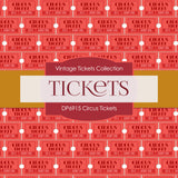 Circus Ticket Digital Paper DP6915 - Digital Paper Shop