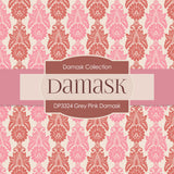 Grey Pink Damask Digital Paper DP3324 - Digital Paper Shop