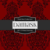 Red Damask Digital Paper DP1179 - Digital Paper Shop
