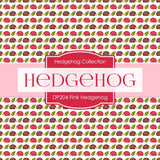 Pink Hedgehog Digital Paper DP204 - Digital Paper Shop