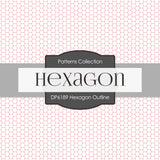 Hexagon Outline Digital Paper DP6189A - Digital Paper Shop