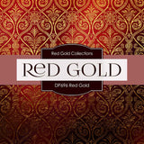 Red Gold Digital Paper DP696 - Digital Paper Shop