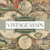 Vintage Maps Digital Paper DP400 - Digital Paper Shop