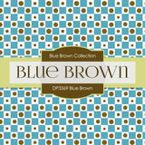 Blue Brown Digital Paper DP3369 - Digital Paper Shop