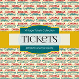 Cinema Ticket Digital Paper DP6922 - Digital Paper Shop